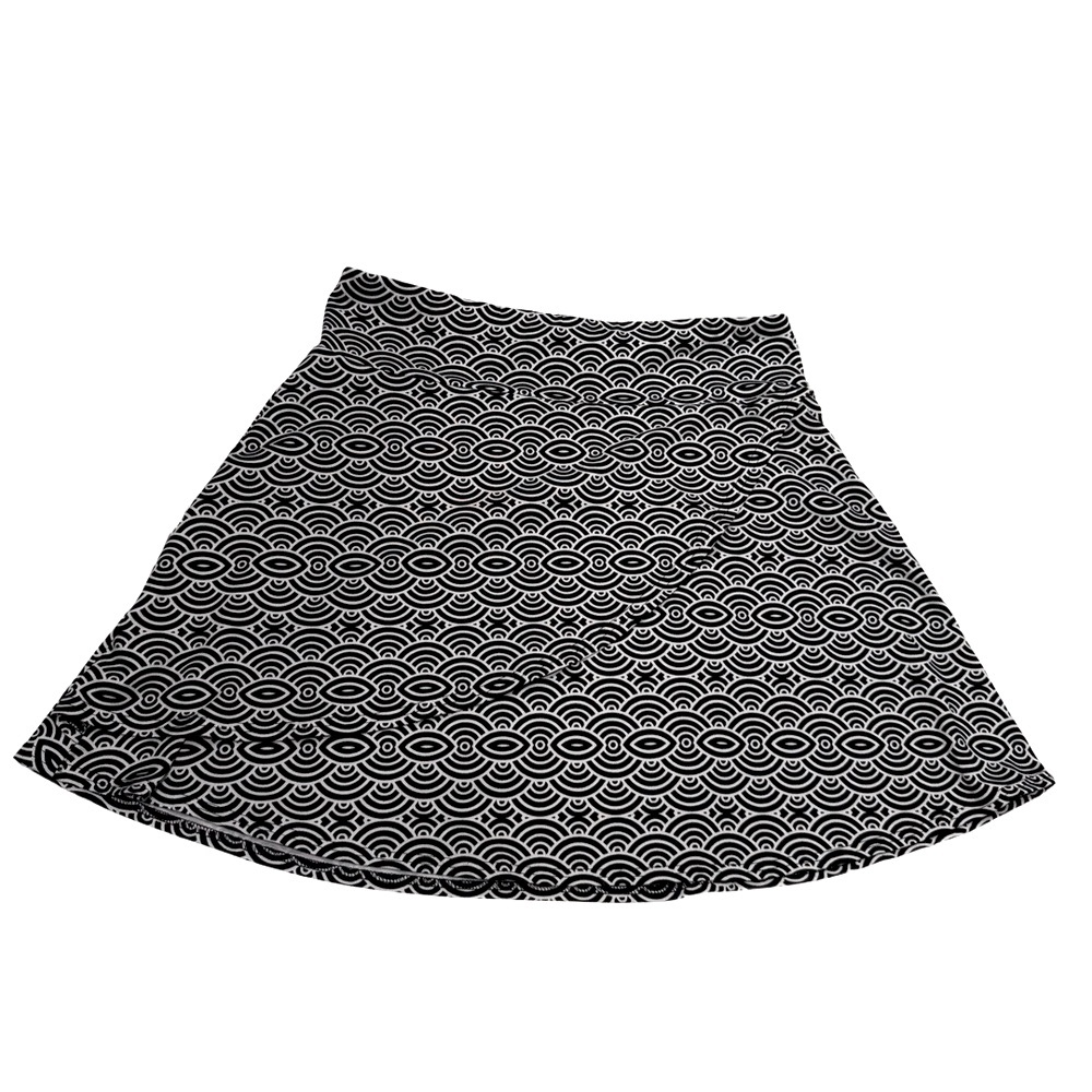 SOYBU Skirt Womens Size L Black White Pattern‎